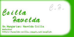 csilla havelda business card